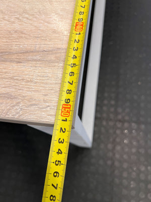 Modern White & Wood Split Office Desk - REDUCED