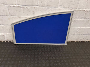 Curved Blue Fabric Notice Board with Aluminum Framing