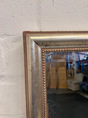Elegant Silver Framed Wall Mirror – Bevelled - 2ndhandwarehouse.com