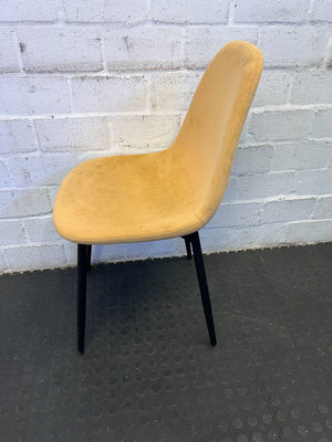 Stylish Mid-Century Yellow Upholstered Chair with Minor Wear - PRICE DROP - 2ndhandwarehouse.com