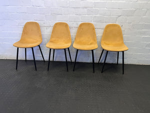 Stylish Mid-Century Yellow Upholstered Chair with Minor Wear - PRICE DROP - 2ndhandwarehouse.com