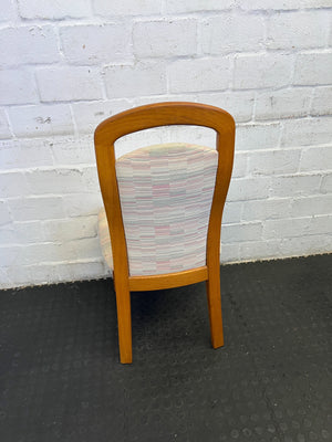 Cozy Wooden Dining Chair with Colorful Upholstery β Minor Wear - PRICE DROP - 2ndhandwarehouse.com