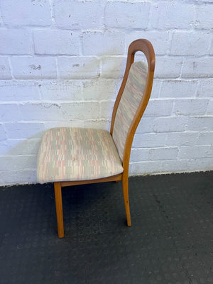 Cozy Wooden Dining Chair with Colorful Upholstery β Minor Wear - PRICE DROP - 2ndhandwarehouse.com