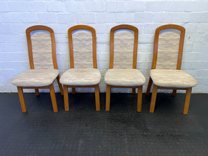 Cozy Wooden Dining Chair with Colorful Upholstery β Minor Wear - PRICE DROP - 2ndhandwarehouse.com
