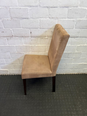 Elegant Beige Upholstered Dining Chair with Minor Wear - PRICE DROP - 2ndhandwarehouse.com