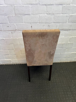 Elegant Beige Upholstered Dining Chair with Minor Wear - PRICE DROP - 2ndhandwarehouse.com