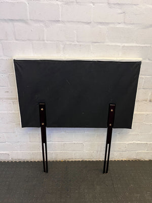 Elegant White Faux Leather Bed Headboard with Minor Wear - REDUCED