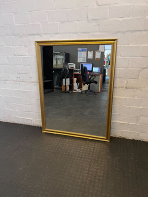 Elegant Gold Framed Wall Mirror β Vintage Style with Minor Wear