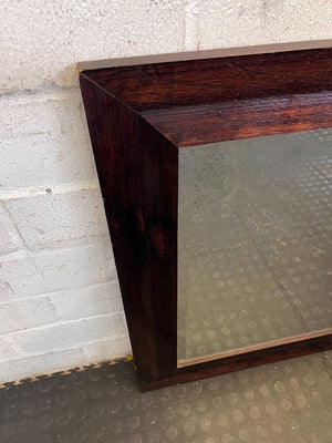 Elegant Dark Wood Framed Mirror with Minor Imperfections