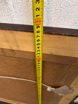 Elegant Dark Wood Framed Mirror with Minor Imperfections