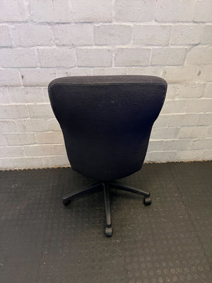 Comfortable Black Fabric Office Chair with Minor Wear