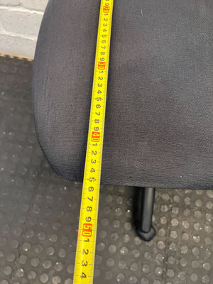 Comfortable Black Fabric Office Chair with Minor Wear