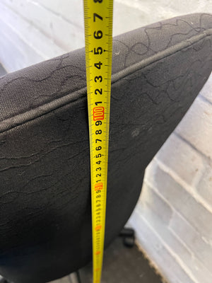 Comfortable Black Fabric Office Chair with Minor Wear