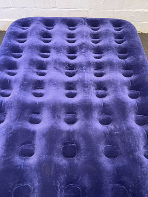 Inflatable Queen-Sized Air Mattress β Deep Purple Velvet Finish