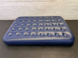 Inflatable Queen-Sized Air Mattress β Deep Purple Velvet Finish