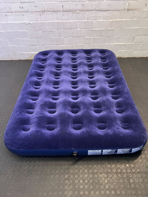 Inflatable Queen-Sized Air Mattress β Deep Purple Velvet Finish