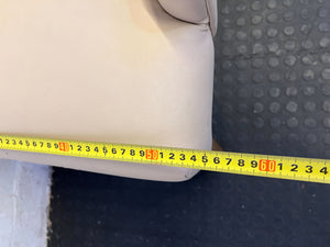 Elegant Cream Upholstered Dining Chair with Oak Legs - Minor Wear - PRICE DROP