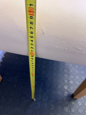 Elegant Cream Upholstered Dining Chair with Oak Legs - Minor Wear - PRICE DROP