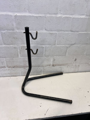 Durable Black Metal Bike Leg Support – Slight Wear