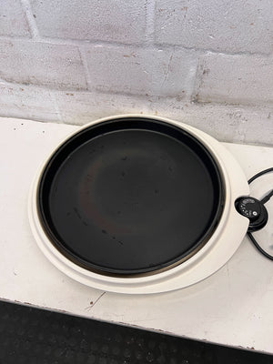White Electric Plug-in Cooking Pot with Glass Lid