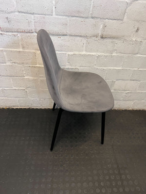 Stylish Grey Fabric Chair with Black Legs - Minor Wear - PRICE DROP - 2ndhandwarehouse.com