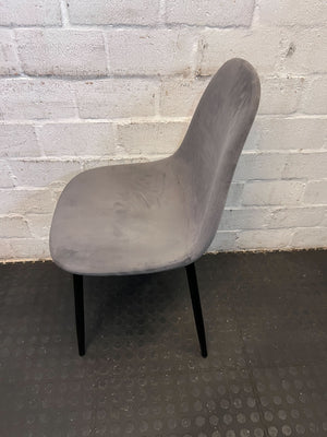 Stylish Grey Fabric Chair with Black Legs - Minor Wear - PRICE DROP - 2ndhandwarehouse.com