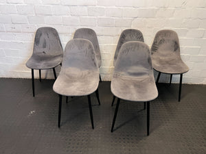 Stylish Grey Fabric Chair with Black Legs - Minor Wear - PRICE DROP - 2ndhandwarehouse.com