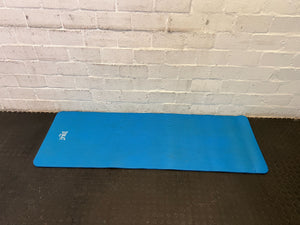Bright Blue Yoga Mat – Slightly Worn, Great for Home Workouts