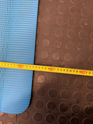 Bright Blue Yoga Mat – Slightly Worn, Great for Home Workouts