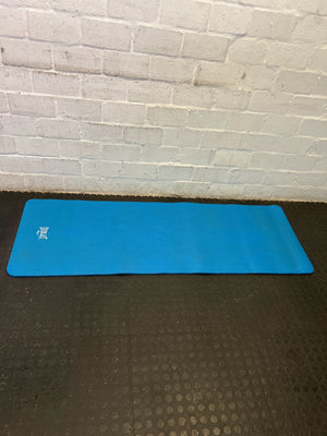 Bright Blue Yoga Mat – Slightly Worn, Great for Home Workouts