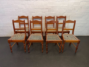 Rustic Wooden Chair with Woven Seat - Charmingly Vintage - PRICE DROP - 2ndhandwarehouse.com