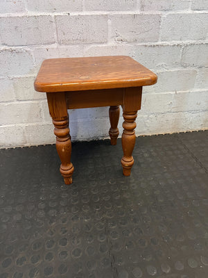 Charming Rustic Wooden Side Table with Classic Turned Legs - Minor Wear - REDUCED - PRICE DROP