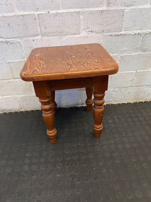 Charming Rustic Wooden Side Table with Classic Turned Legs - Minor Wear - REDUCED - PRICE DROP