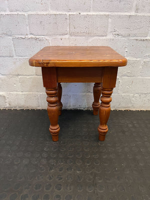 Charming Rustic Wooden Side Table with Classic Turned Legs - Minor Wear - REDUCED - PRICE DROP