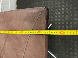 Stylish Brown Faux Leather Accent Chair with Metal Base