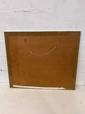 Framed Vintage Cathedral Art Print β Turquoise & Green - 2ndhandwarehouse.com