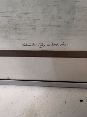 Framed Vintage Cathedral Art Print β Turquoise & Green - 2ndhandwarehouse.com