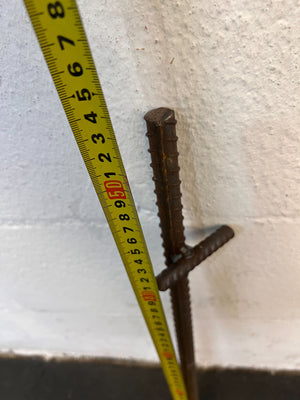 Rusty Steel Rebar Support Rod โ Ideal for DIY Projects