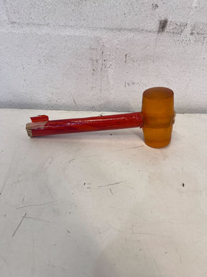 Vintage Orange Rubber Mallet with Red Handle โ Minor Damage