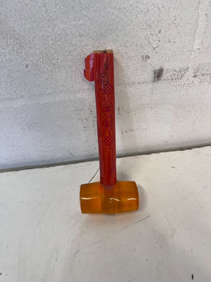 Vintage Orange Rubber Mallet with Red Handle โ Minor Damage