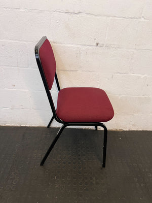 Sturdy Red Visitors Chair with Metal Frame