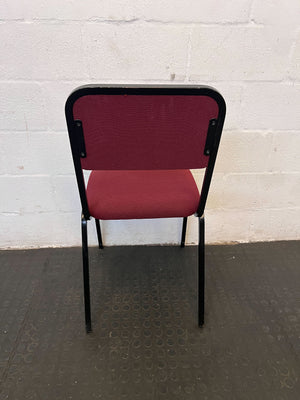 Sturdy Red Visitors Chair with Metal Frame