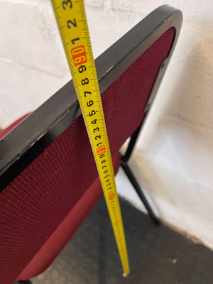 Sturdy Red Visitors Chair with Metal Frame