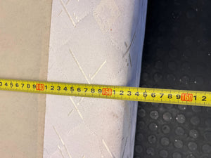 Queen Size White Upholstered Bed Frame with Minor Stains