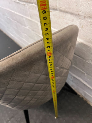 Stylish Grey Velvet Dining Chair with Black Legs β Minor Marks - 2ndhandwarehouse.com