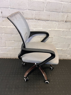 Comfortable Gray Mesh Office Chair with Minor Wear