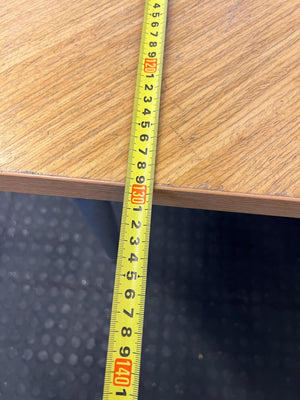 Stylish Oak-Effect Dining Table with Metal Legs - Minor Scratch - PRICE DROP