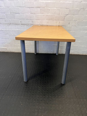 Stylish Oak-Effect Dining Table with Metal Legs - Minor Scratch - PRICE DROP