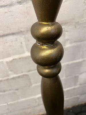 Elegant Vintage Gold Floor Lamp with Minor Wear