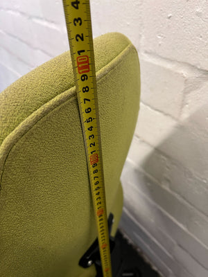 Ergonomic Green and Black Office Chair with Minor Wear